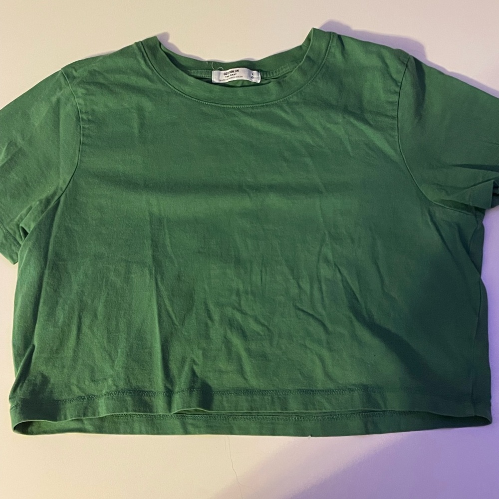 Green cotton on cropped-T